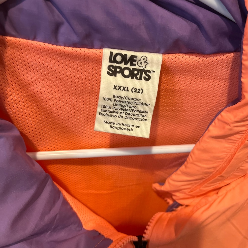 Wind jacket light orange/light purple trim XXXL